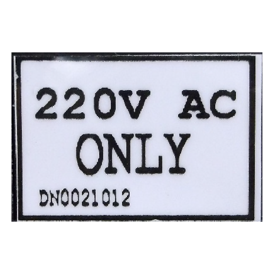 DN0021012 | CALCOMANÍA SOLO 220 V CA